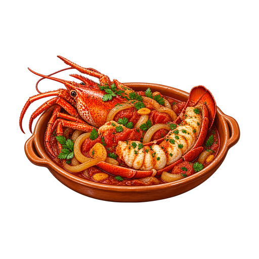 Steamed Lobster sticker illustration