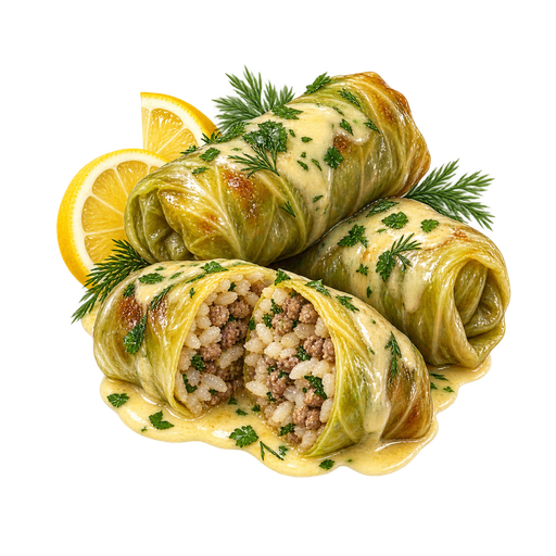 Lahanodolmades sticker illustration