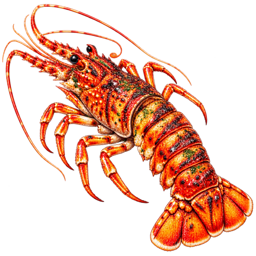 Langosta de Galápagos sticker illustration