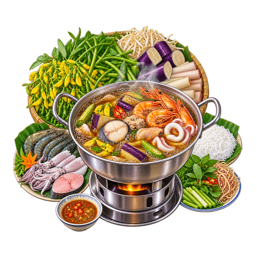 Lẩu mắm Châu Đốc (Fermented Fish Hot Pot) sticker illustration