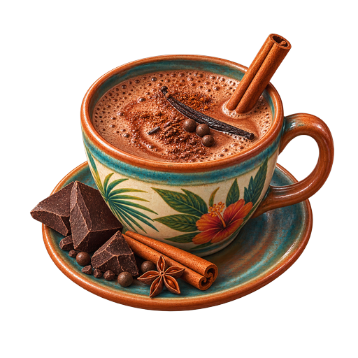 Saint Lucian Cocoa Tea sticker illustration