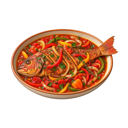 Saint Lucian Creole Fish sticker illustration