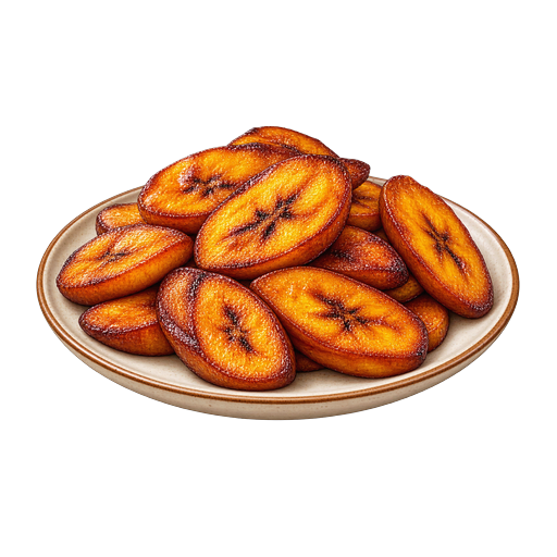 Saint Lucian Fried Plantain sticker illustration
