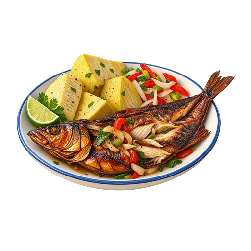 Smoked Herring and Breadfruit sticker illustration