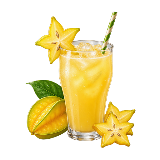 Saint Lucian Starfruit Juice sticker illustration