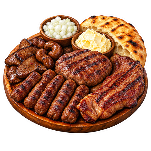 Leskovac Grill sticker illustration
