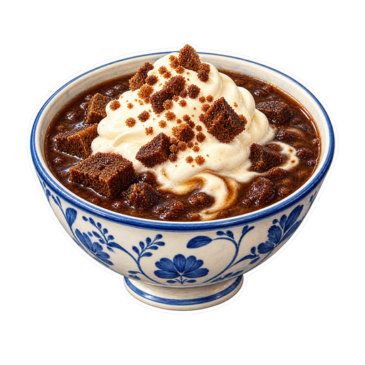 Øllebrød (Danish rye bread porridge) sticker illustration