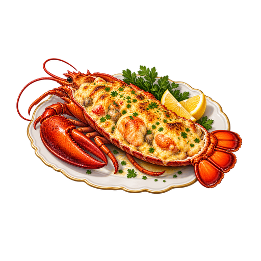 Lobster Thermidor sticker illustration