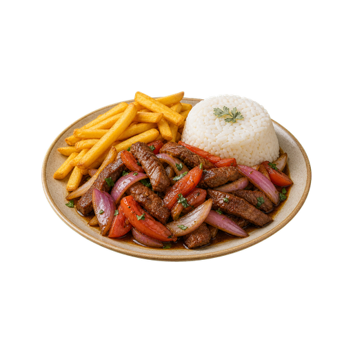 Lomo Saltado sticker illustration