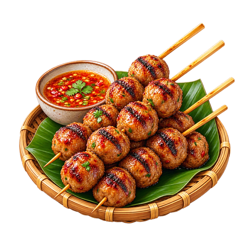 Lao Meatballs sticker illustration
