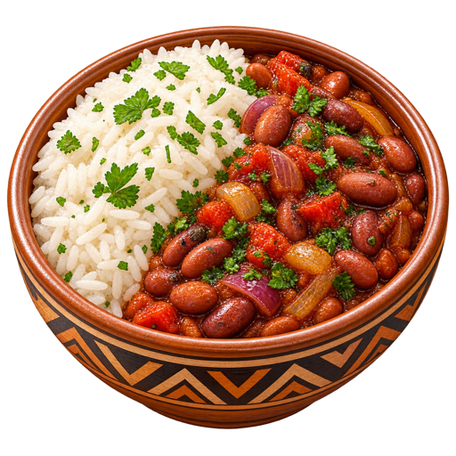 Rice and Beans sticker illustration