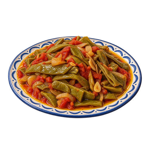 Green Beans in Olive Oil sticker illustration
