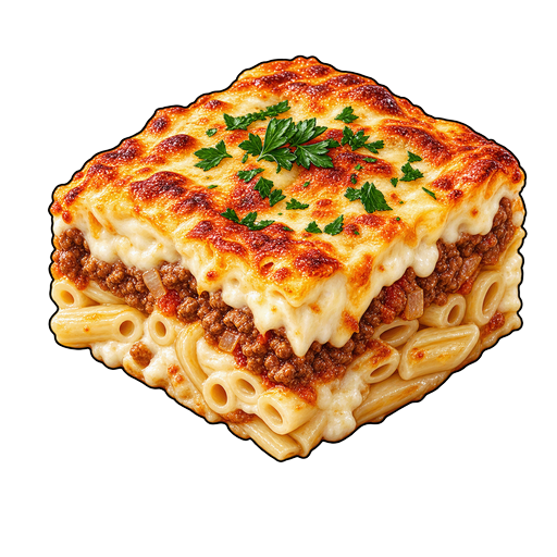 Macarona Bechamel sticker illustration