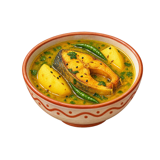 Bengali Fish Curry sticker illustration