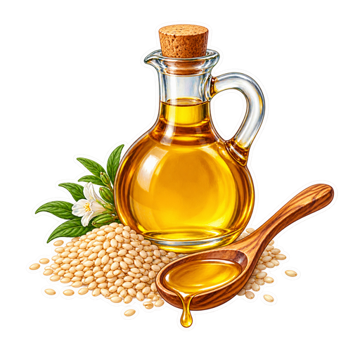 Somali Sesame Oil sticker illustration