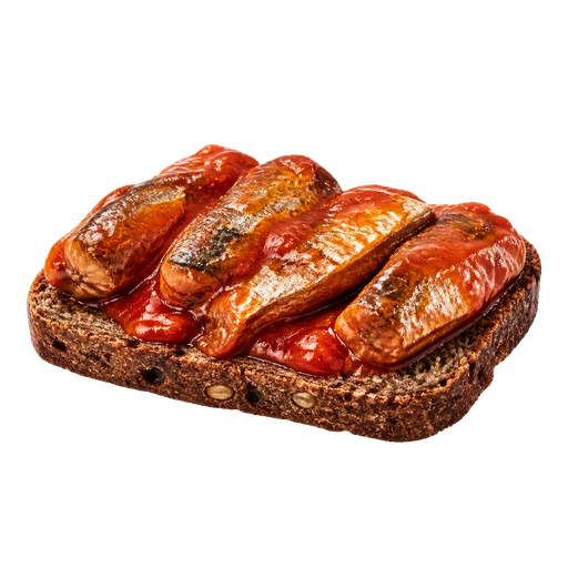 Makrel i Tomat (Mackerel in Tomato) sticker illustration