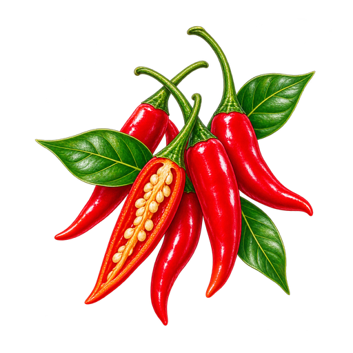 Malagueta Pepper sticker illustration