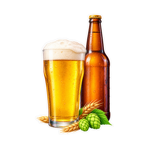 Maluti Lager sticker illustration