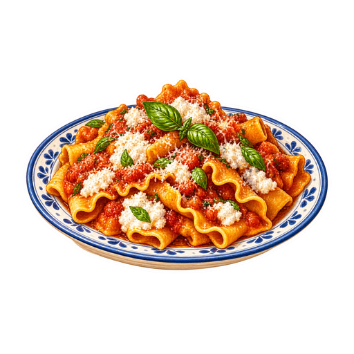 Manfredi con la ricotta sticker illustration