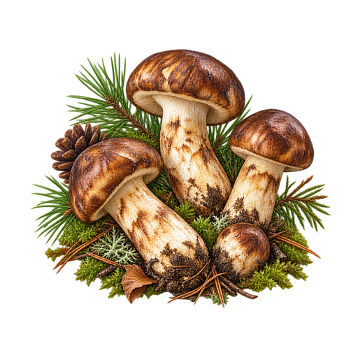 Matsutake sticker illustration
