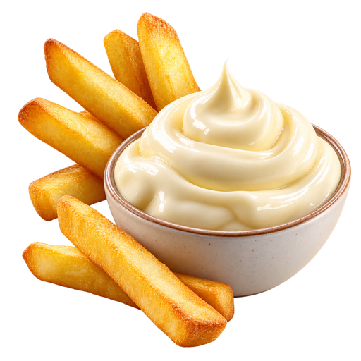Belgian Mayonnaise sticker illustration