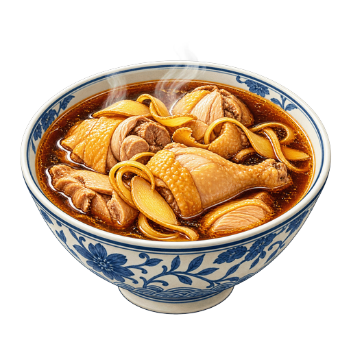 Sesame Oil Chicken sticker illustration