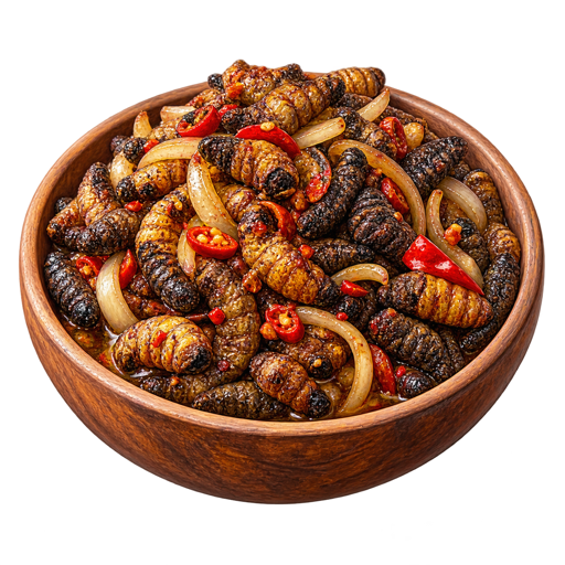 Dried Caterpillars sticker illustration