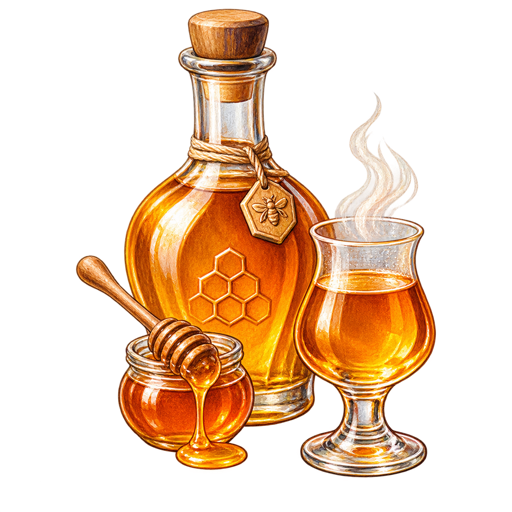 Honey Brandy sticker illustration