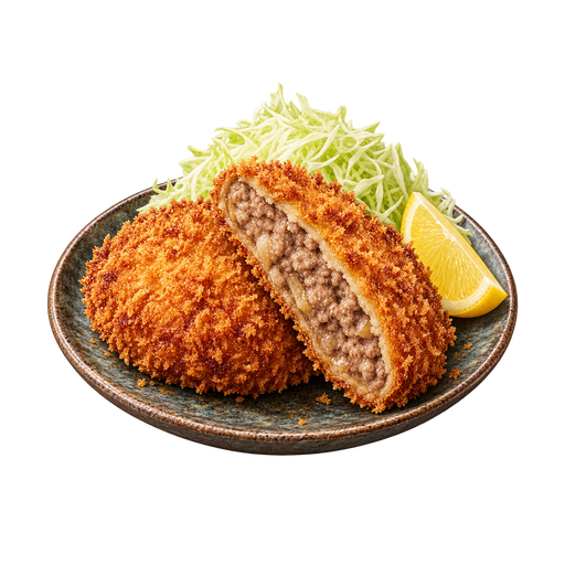 Menchi katsu sticker illustration