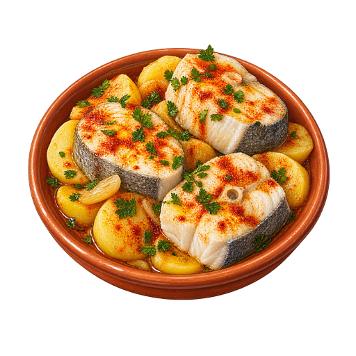 Galician Hake sticker illustration