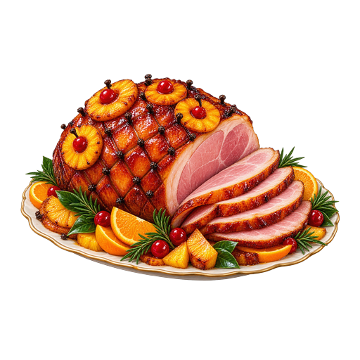 Saint Martin Christmas Ham sticker illustration