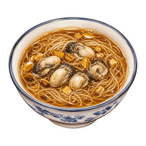 Oyster Vermicelli sticker illustration