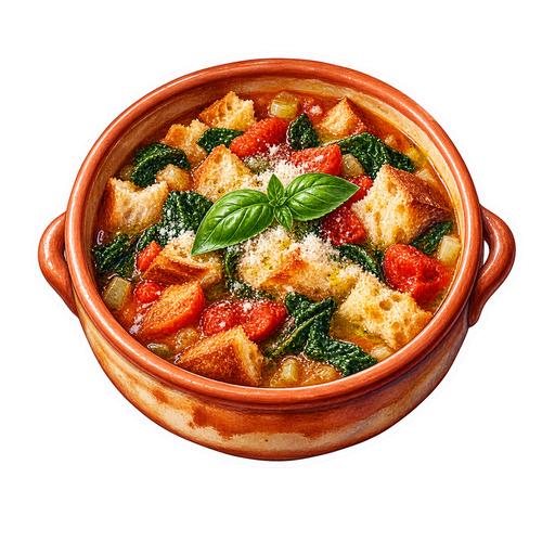 Minestra di pane sticker illustration