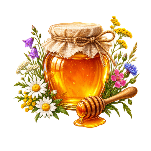 Miód kurpiowski sticker illustration