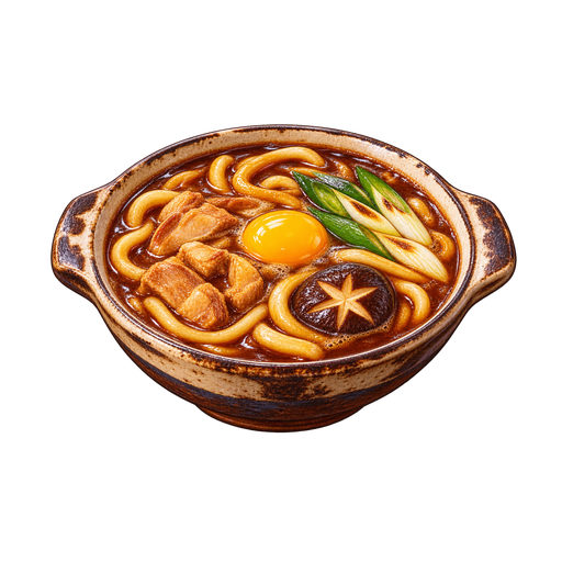 Miso nikomi udon sticker illustration