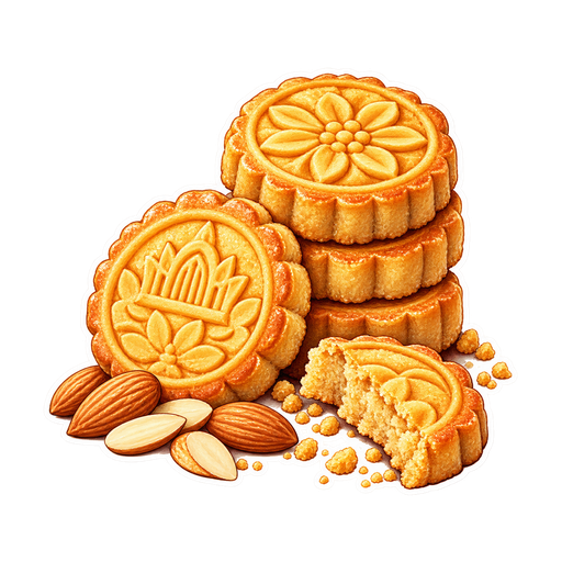Macanese Almond Cookies sticker illustration