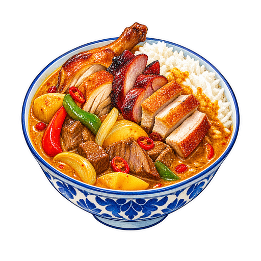 Devil's Curry sticker illustration