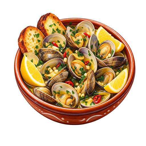 Portuguese-Style Fried Clams sticker illustration