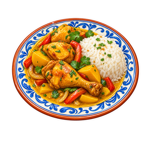 Portuguese Chicken sticker illustration