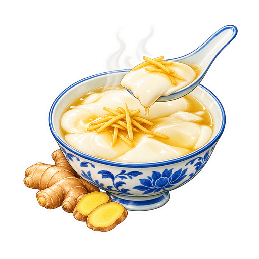 Macanese Ginger Milk Curd sticker illustration