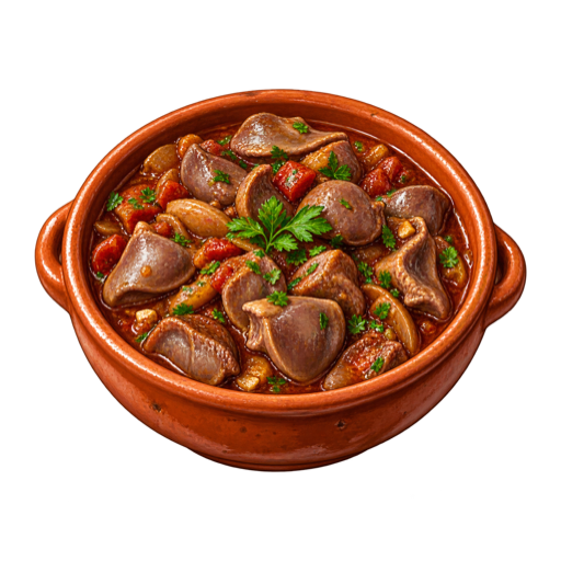 Portuguese Chicken Gizzards sticker illustration