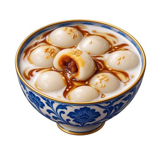 Floating Rice Balls sticker illustration