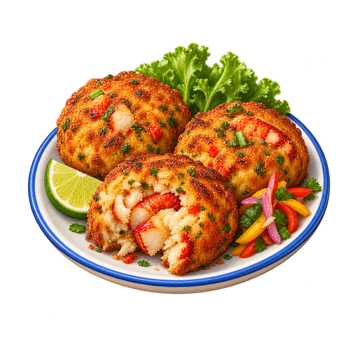 Montserrat Lobster Cakes sticker illustration