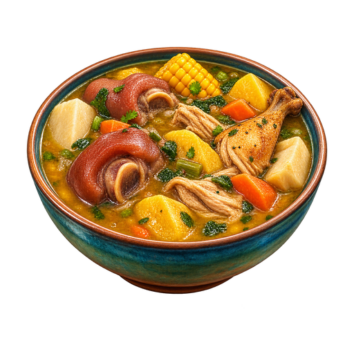 Montserrat Saturday Soup sticker illustration