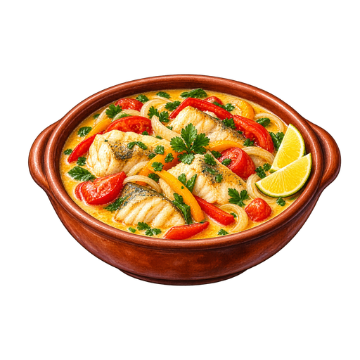 Coconut Milk Fish Stew sticker illustration