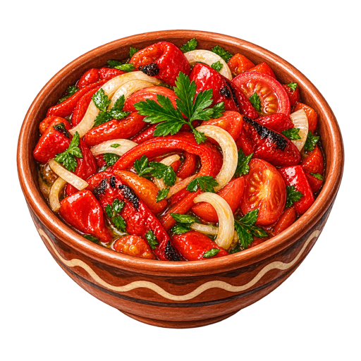 Moravska salata sticker illustration