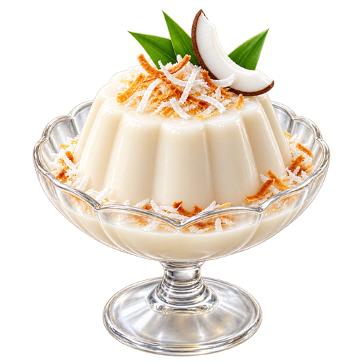 Coconut Blancmange sticker illustration