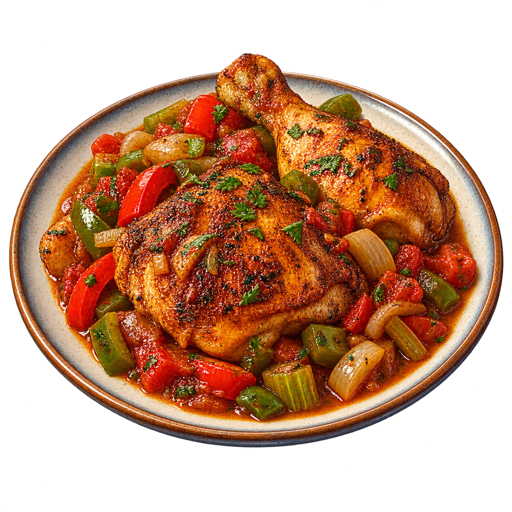 Creole Chicken sticker illustration