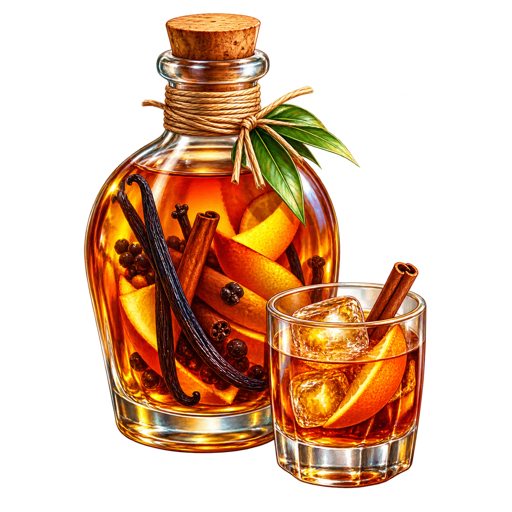 Martinican Infused Rum sticker illustration