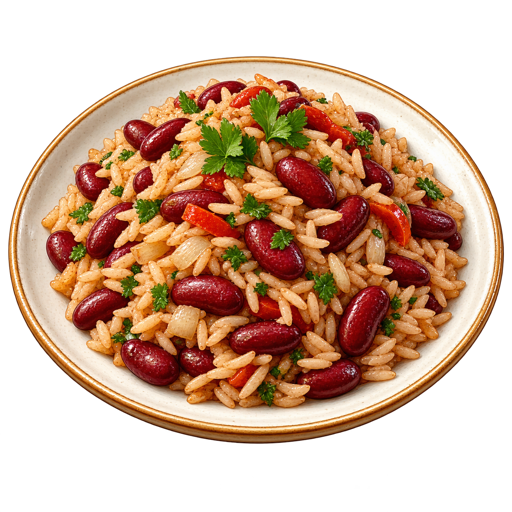 Rice and Kidney Beans sticker illustration